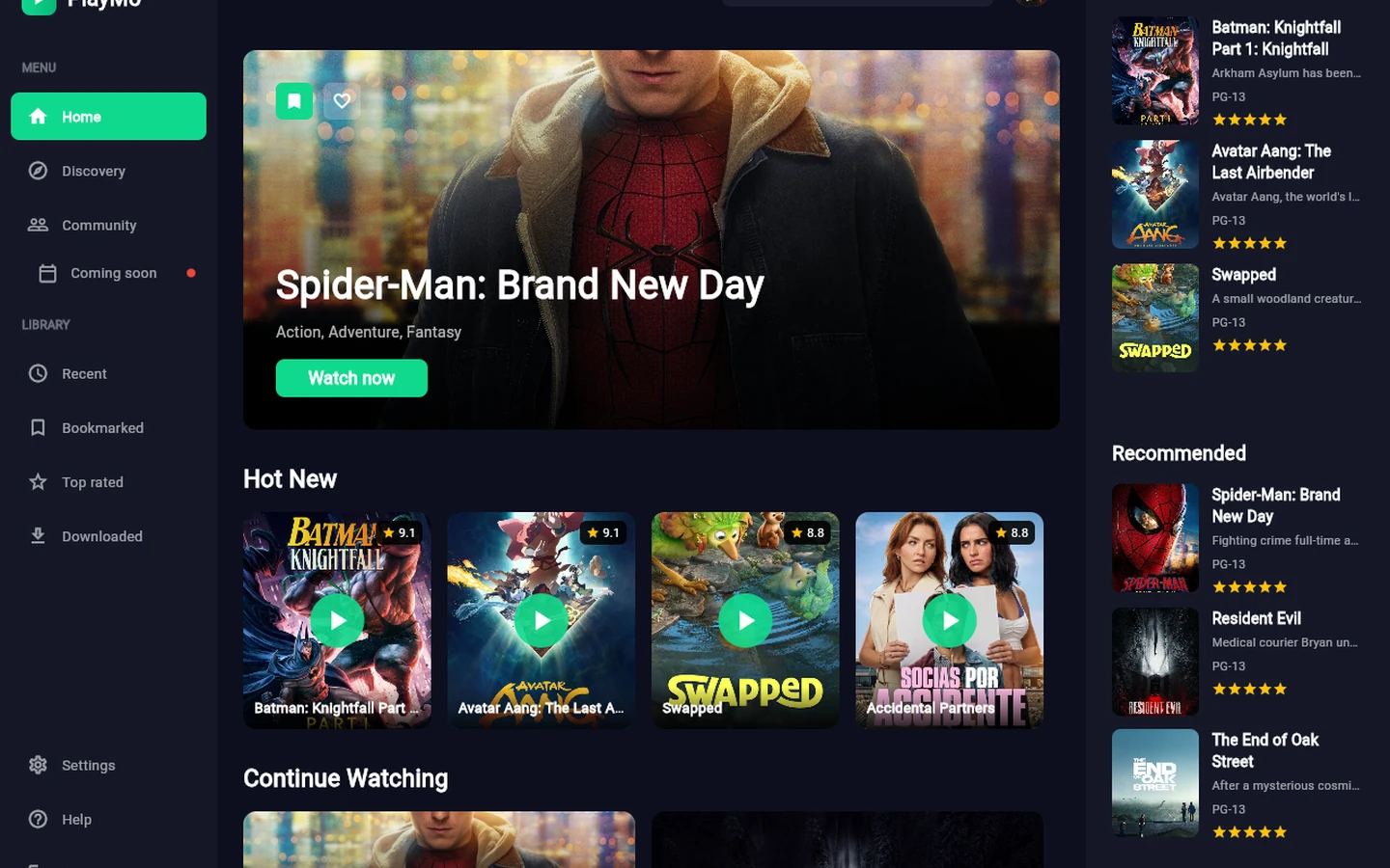 PlayIt — Movie Streaming
